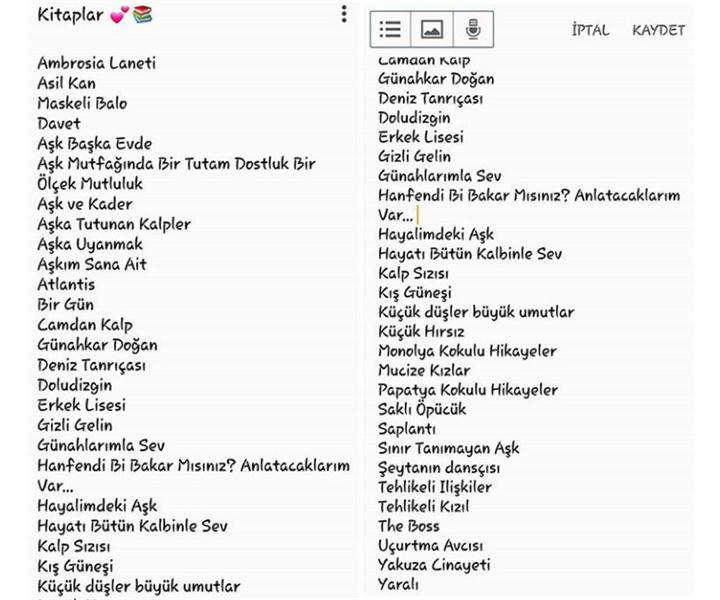 Satılık veya Takaslık kitapların listesi