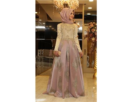 Tesettür Abiye Pınar şems Harem LİLA 36 BEDEN (KİRALIK)
