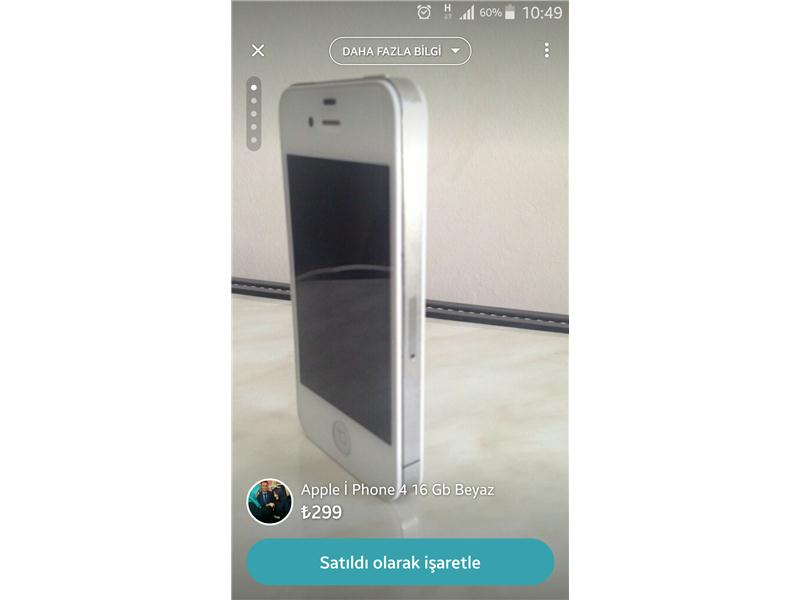 Apple İ Phone 4 16 Gb Beyaz Temiz