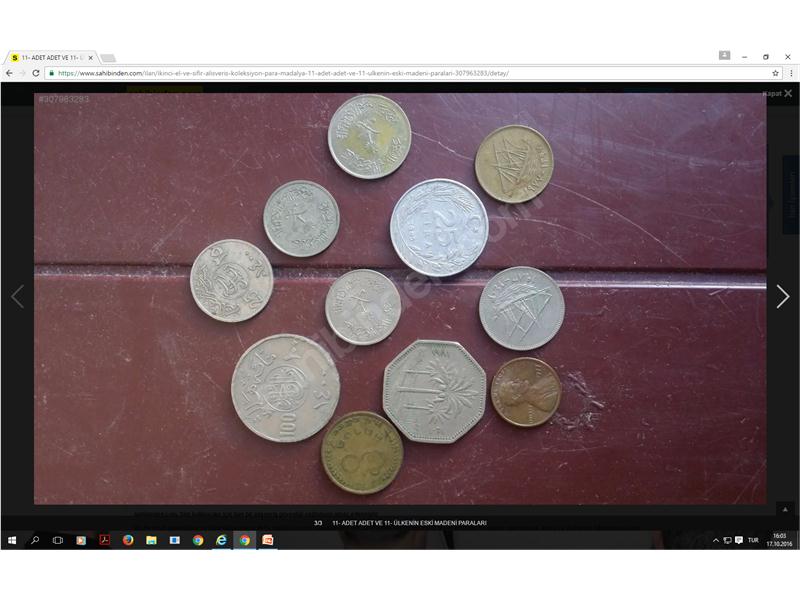 11- ADET ADET VE 11- ÜLKENİN ESKİ MADENİ PARALARI.   KARGO ALICIYA AİTTİR.