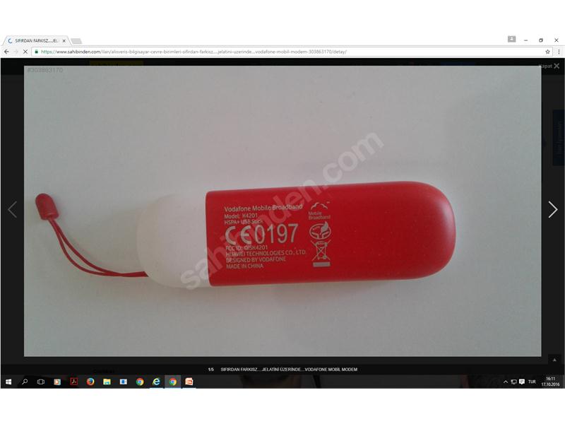 SADECE  1 KEZ KULLANILMIŞ SIFIR AYARINDA.SAĞLAM VE SORUNSUZ VODAFONE VODEM HSPA USB STICK MODEL:K3770 3G MOBİL MODEM USB ADAPTÖRÜ 3G/EDGE/GP