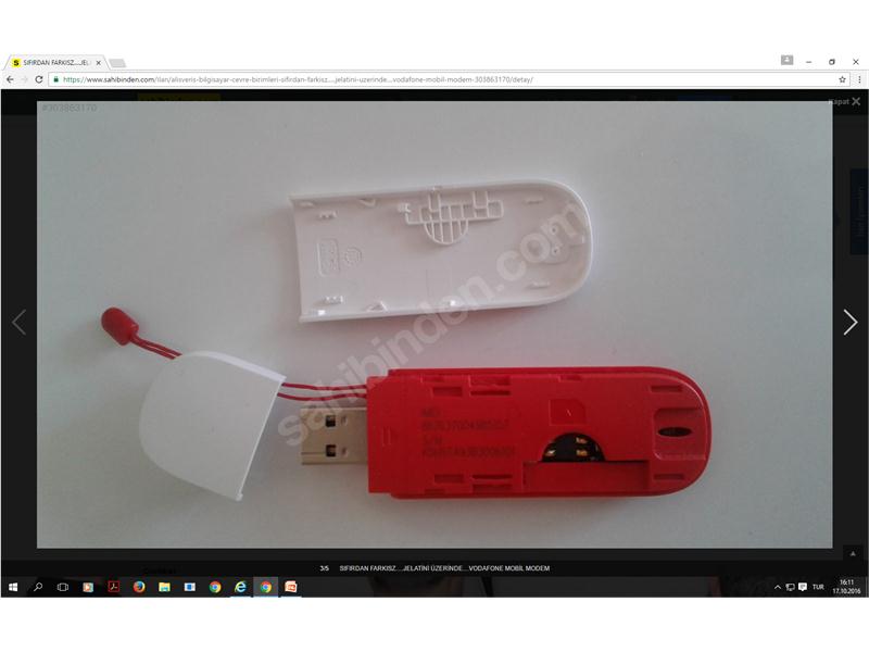 SADECE  1 KEZ KULLANILMIŞ SIFIR AYARINDA.SAĞLAM VE SORUNSUZ VODAFONE VODEM HSPA USB STICK MODEL:K3770 3G MOBİL MODEM USB ADAPTÖRÜ 3G/EDGE/GP