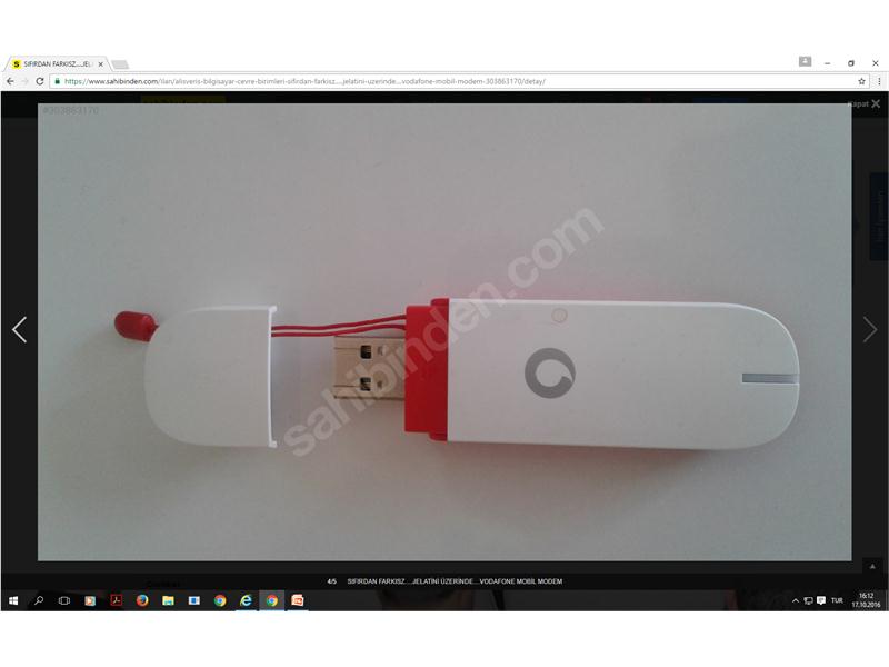 SADECE  1 KEZ KULLANILMIŞ SIFIR AYARINDA.SAĞLAM VE SORUNSUZ VODAFONE VODEM HSPA USB STICK MODEL:K3770 3G MOBİL MODEM USB ADAPTÖRÜ 3G/EDGE/GP