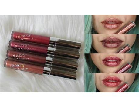 ColourPop Metalic Likit Rujlar 4 renk de mevcut