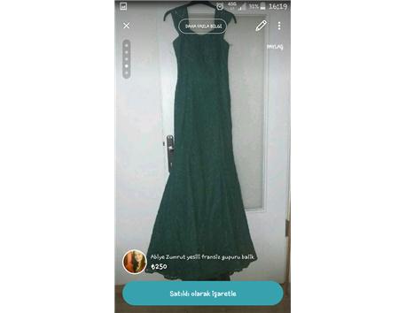 Zumrut yesili balik abiye