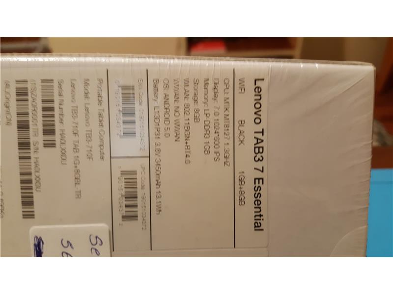 Lenova tab 3 7 inc 1gb ram 8gb hafiza 
