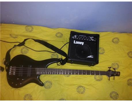 ıbanez sr 300 ve laney lx12 bas amfisi