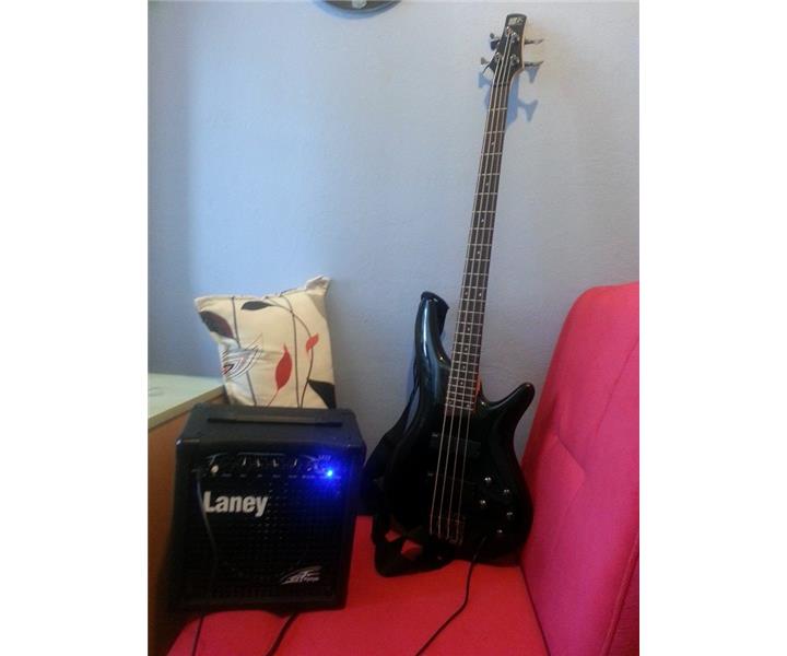 ıbanez sr 300 ve laney lx12 bas amfisi