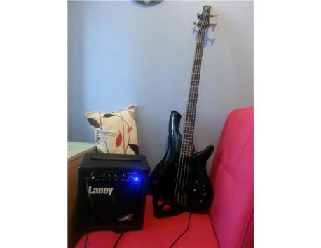 ıbanez sr 300 ve laney lx12 bas amfisi