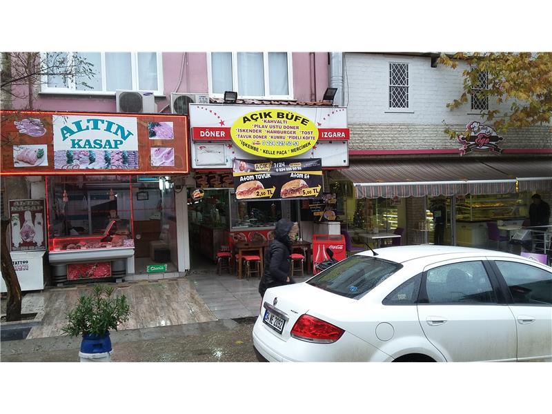 fastfood ve döner malzemeleri kurulu dükkan