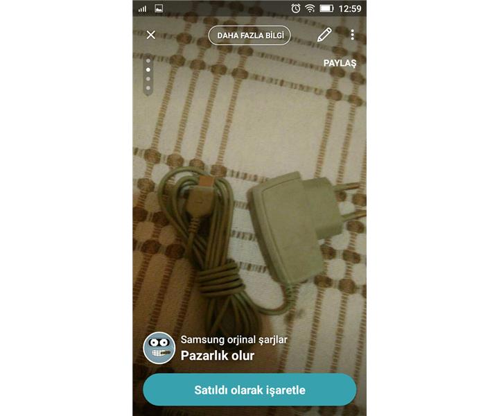 Samsung orjinal şarj cihazi