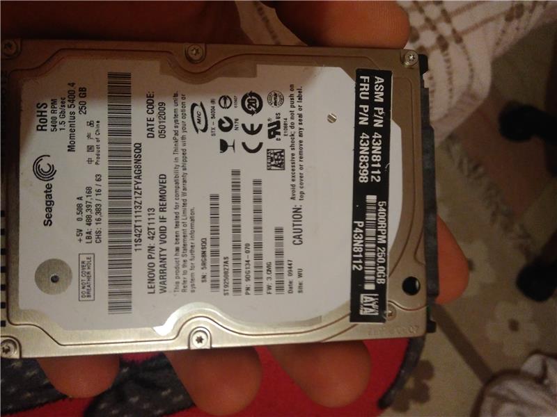 250 GB hard disk