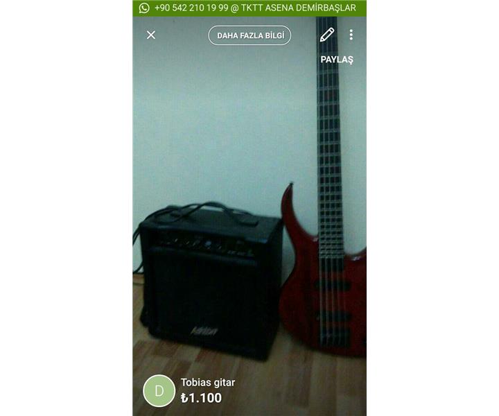 tobias gitar ashton 12w combo amfi iletisim whatsaap yoluyla