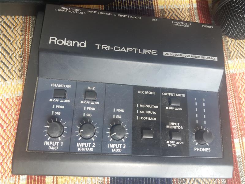 Roland tri capture ses kartı ve cm 5050 kondenser mikrofon