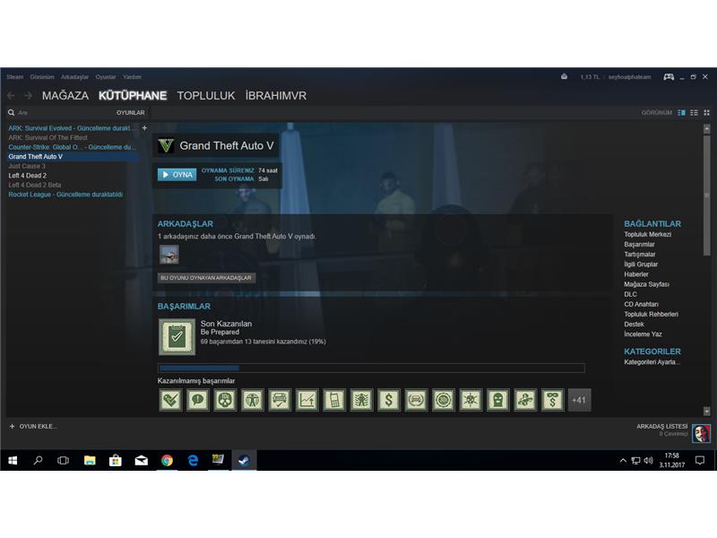 GTA V Lİ ARKLI STEAM HESABI 