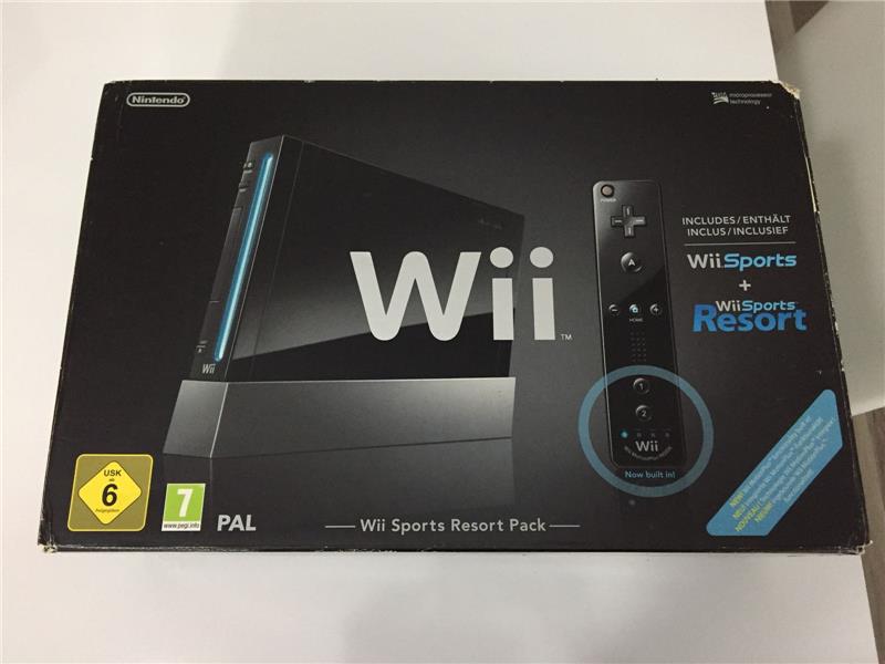 NINTENDO Wii SİYAH Oyun Konsolu + Sports Resort + Motion Plus