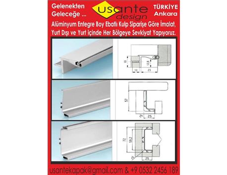 Gizli kulp sistemleri , alüminyum profil, mobilya alüminyum kapak,usante alüminyum 