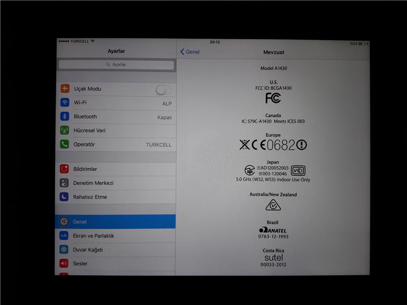 İpad 3.nesil wifi sim kartlı