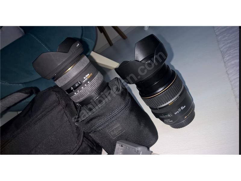 50d 10 k da ""sigma 10-20 lens ve 17-85 canon titreşim engeleyicili lens ve artıarı ile