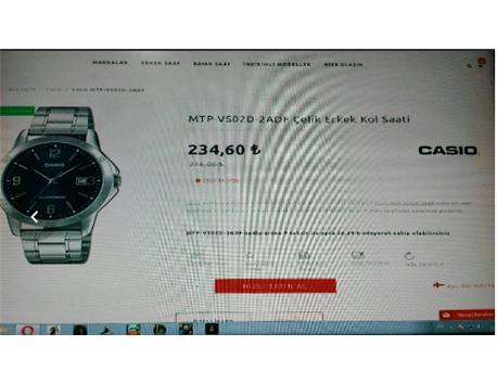 Casio MTP-VS02D-1ADF Solar Powered Saat
