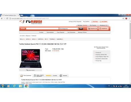 TOSHİBA Qosmio f60-111 / i5 İŞLEMCİ 430m-8gb ram-4gb toplam grafik belleği