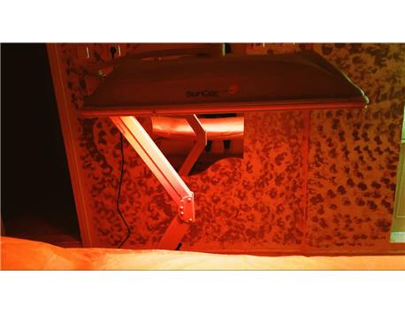 açık solaryum ve vücut elastikiyetini sağlayan kızıl ışın cihazı