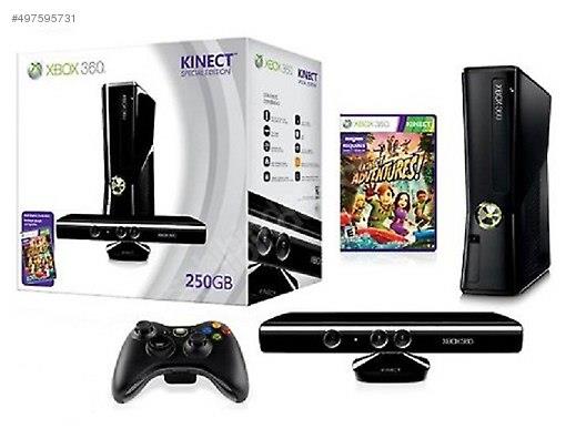 Xbox 360 Slim 250GB Kinect + Speed Wheel + 12 Oyun