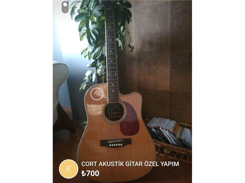 Cort el yapımı akustik gitar 