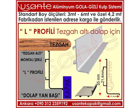 gola gizli kulp profil ve aksesuarları 