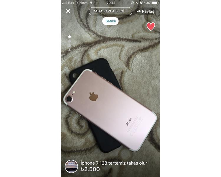 TELEFON İPHONE 7 ROSE 128 GB İPHONE 7 PLUS İLE TAKAS OLUR