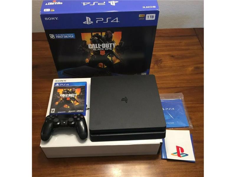  PlayStation 4 Slim (1TB) - PS4 Game Console w/ Controller - Jet Black NEW