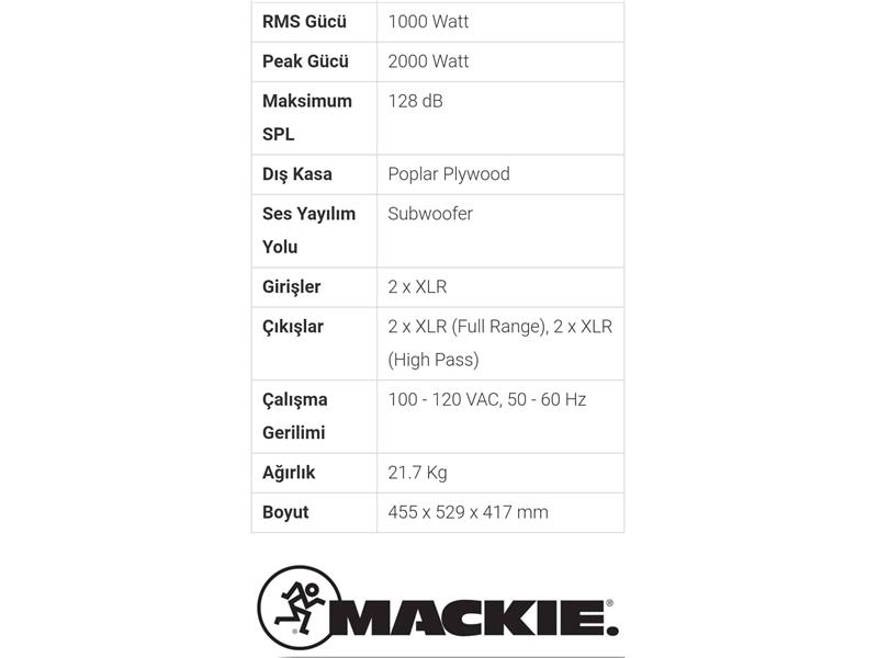 MACKIE 12 INCH 2000 WATT SUBWOOFER - BEHRINGER 12 INCH SPEAKER VE MACKIE 8 INCH 200 WATT SPEAKER
