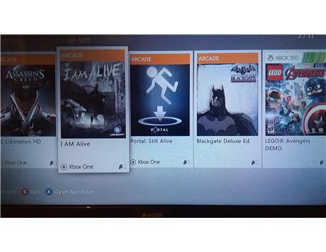 500GB XBOX 360 +10 OYUN KİNECT TEK KOL YANINDA PS3 KOL VERİLECEKTİR