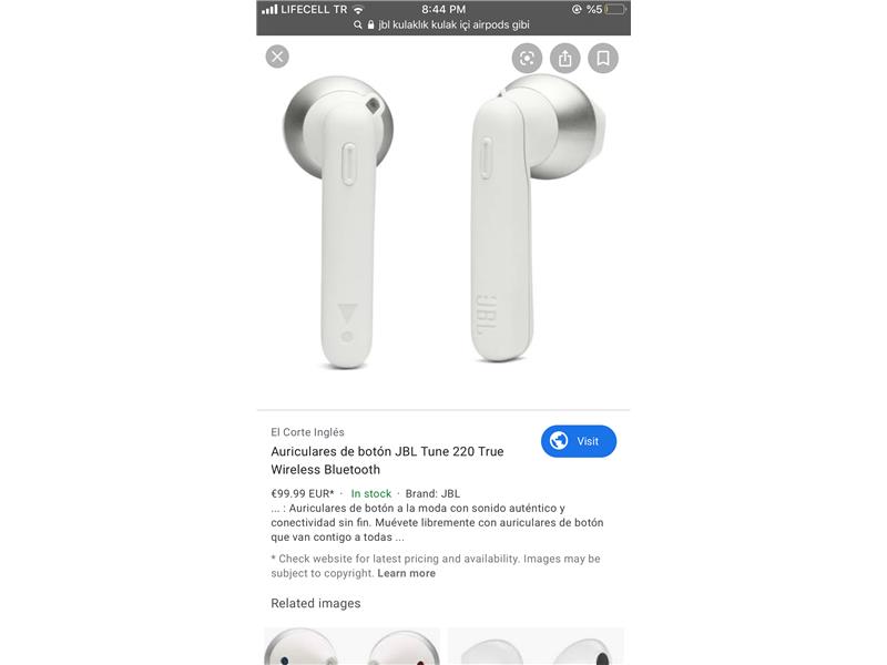 Hiç kullanılmamış jbl kulaklık 