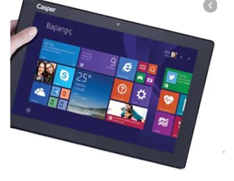 casper tablet camı çatlak şarj aleti bozuk