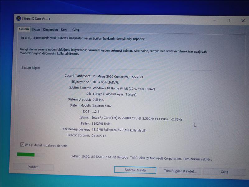 Dell İnspiron 5567 Çift Ekran Kartlı 