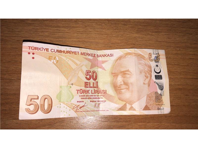 Hatalı basım orijinal 50 TL 