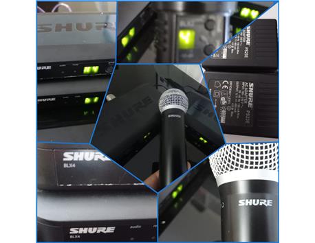 SHURE BLX4 / 2 CİHAZ 1 MİKROFON - TEMİZ  
