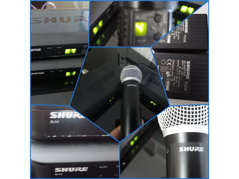SHURE BLX4 / 2 CİHAZ 1 MİKROFON - TEMİZ  