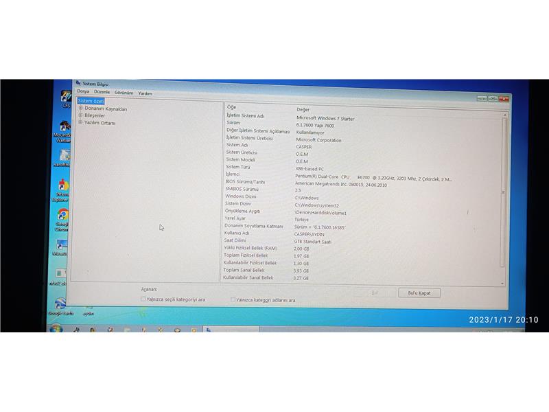 Sıfır ayarında pc