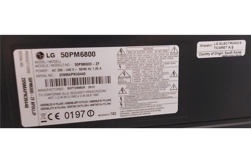 LG 50 Inc 3D  Tertemiz Plazma TV