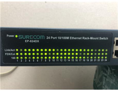SURECOM EP-824DX 24 PORT 10/100 ETHERNET HUB SWITCH