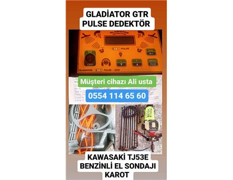 GLADIATOR GTR PULSE DEDEKTÖR 3 BAŞLIKLI ve KAWASAKİ TJ53E BENZİNLİ EL SONDAJI KAROT CİHAZİ SET