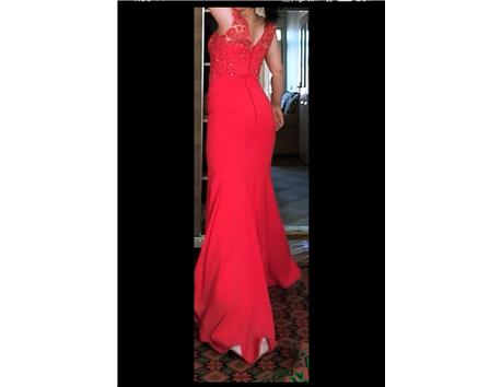 Kırmızı Balık Model Abiye – 1 Kez Giyildi (38 Beden)”