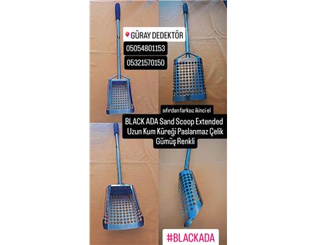 BLACK ADA Sand Scoop Extended  Uzun Kum-Dalış-Plaj Küreği Paslanmaz Çelik Gümüş Renkli 