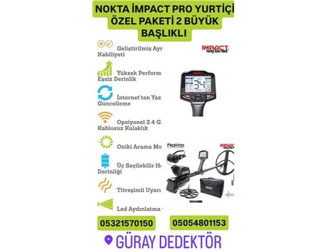 NOKTA İMPACT PRO YURTİÇİ ÖZEL PAKETİ 2 BÜYÜK BAŞLIKLI DEDEKTÖR