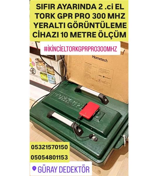 İKİNCİ EL TORK GPR PRO 300 mhz YERALTI GÖRÜNTÜLEME CİHAZI 12.05.2025 faturalı sıfırdan farksız