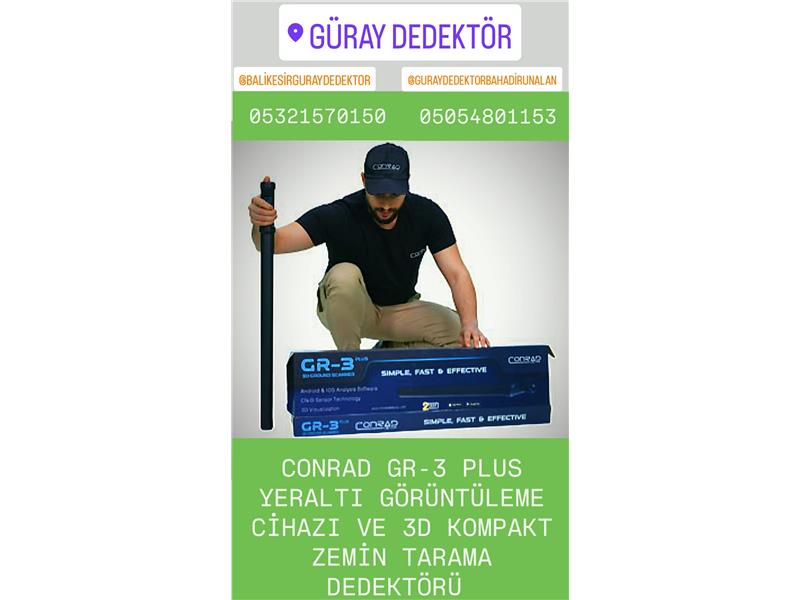  CONRAD GR-3 PLUS 3D ZEMİN TARAYICI VE YERALTI GÖRÜNTÜLEME CİHAZI