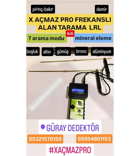 X AÇMAZ PRO LRL FREKANSLI ALAN TARAMA İKİLİ 7 ARAMA MODU MİNERAL ELEMELİ ‼️nakitte indirimli ‼️temiz ikinci el