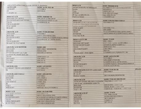 Led Lcd tv kartları toplu halde